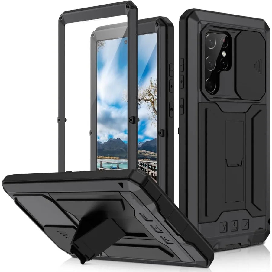 For Samsung S22 Plus S22Ultra Rugged Aluminum Metal Case