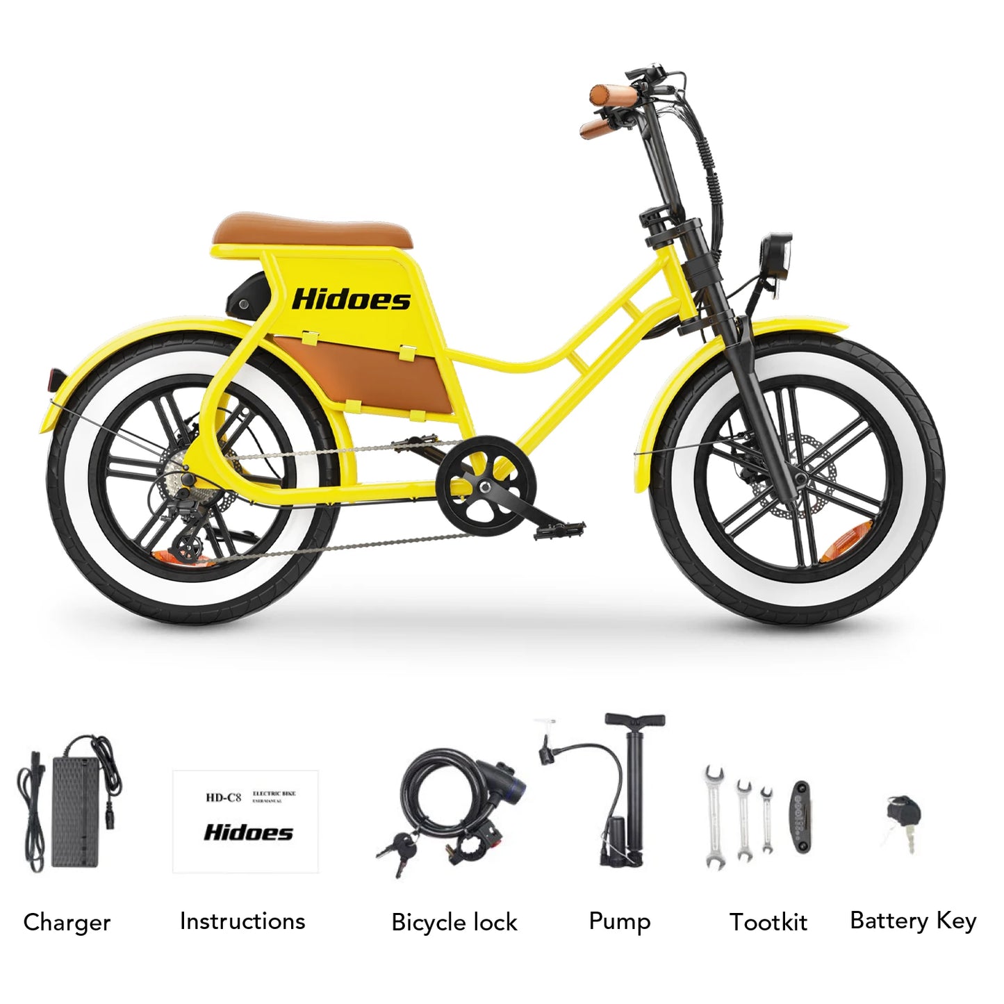 Hidoes C8 Fat Tire Electric Bike 700W 48V 17Ah All Terrain