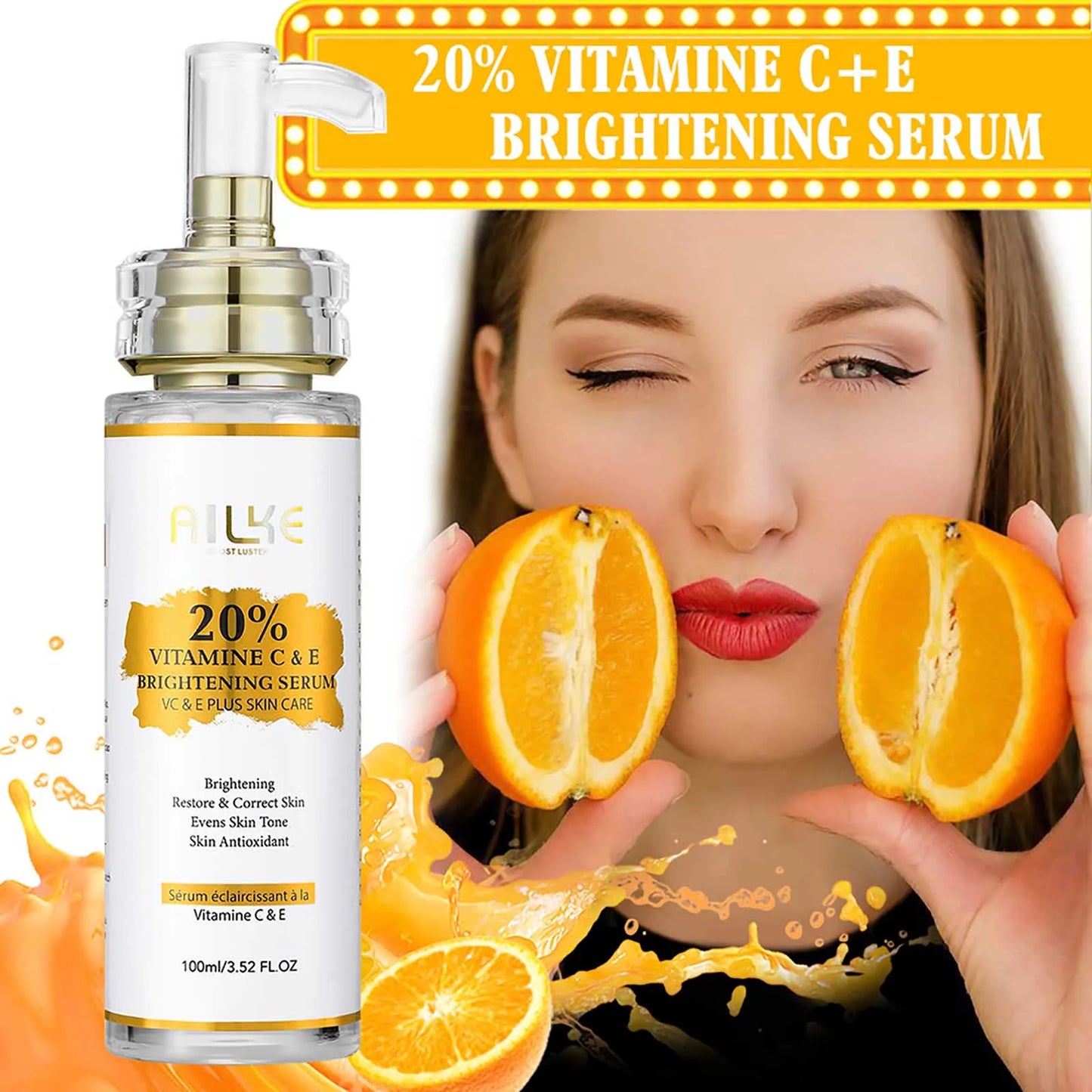AILKE Vitamin C Skin Care Kit With Body Lotion And Serum