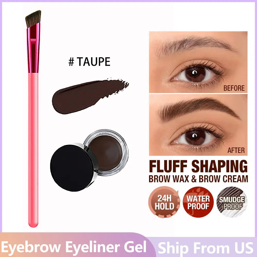 3 Color Eyebrow Eyeliner Gel Waterproof Long-lasting with Brush