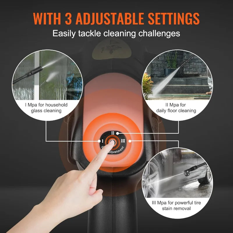Cordless Pressure Washer 652 PSI 1.1 GPM Portable Car Wash