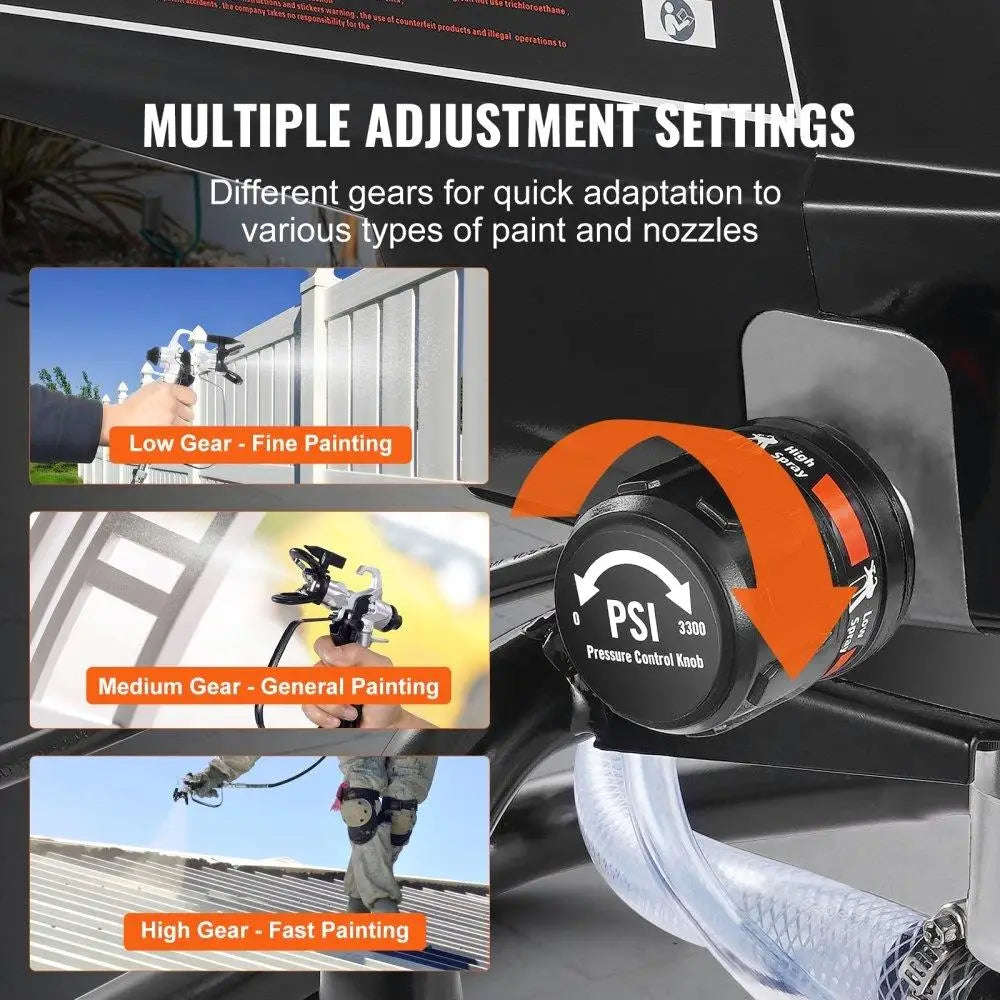 950W Electric Airless Paint Sprayer 3000 PSI Fine Finish