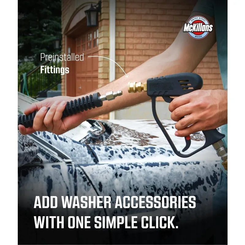 McKillans Short Pressure Washer Gun With Swivel Connector