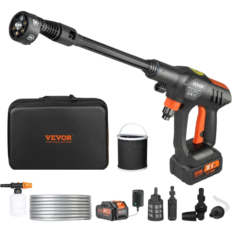 Cordless Pressure Washer 652 PSI 1.1 GPM Portable Car Wash
