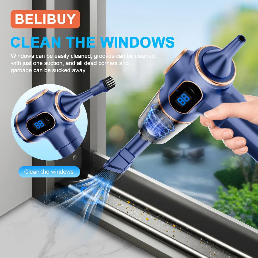 BELIBUY Wireless Car Vacuum Cleaner High-Power Mini Carpet Cleaner