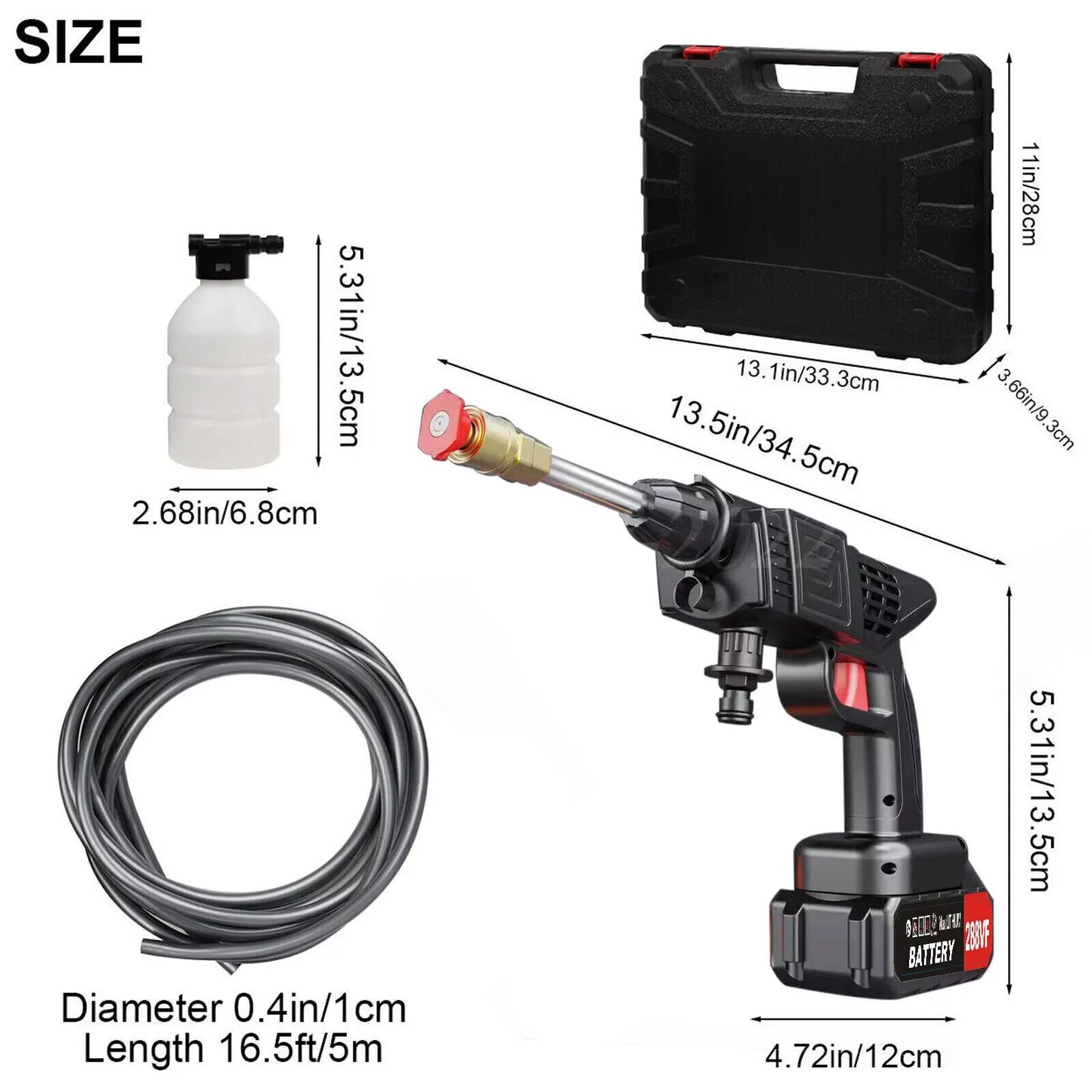Cordless Electric High Pressure Water Spray Gun Car Washer