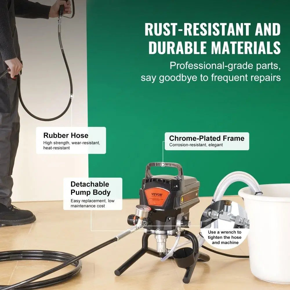 950W Electric Airless Paint Sprayer 3000 PSI Fine Finish