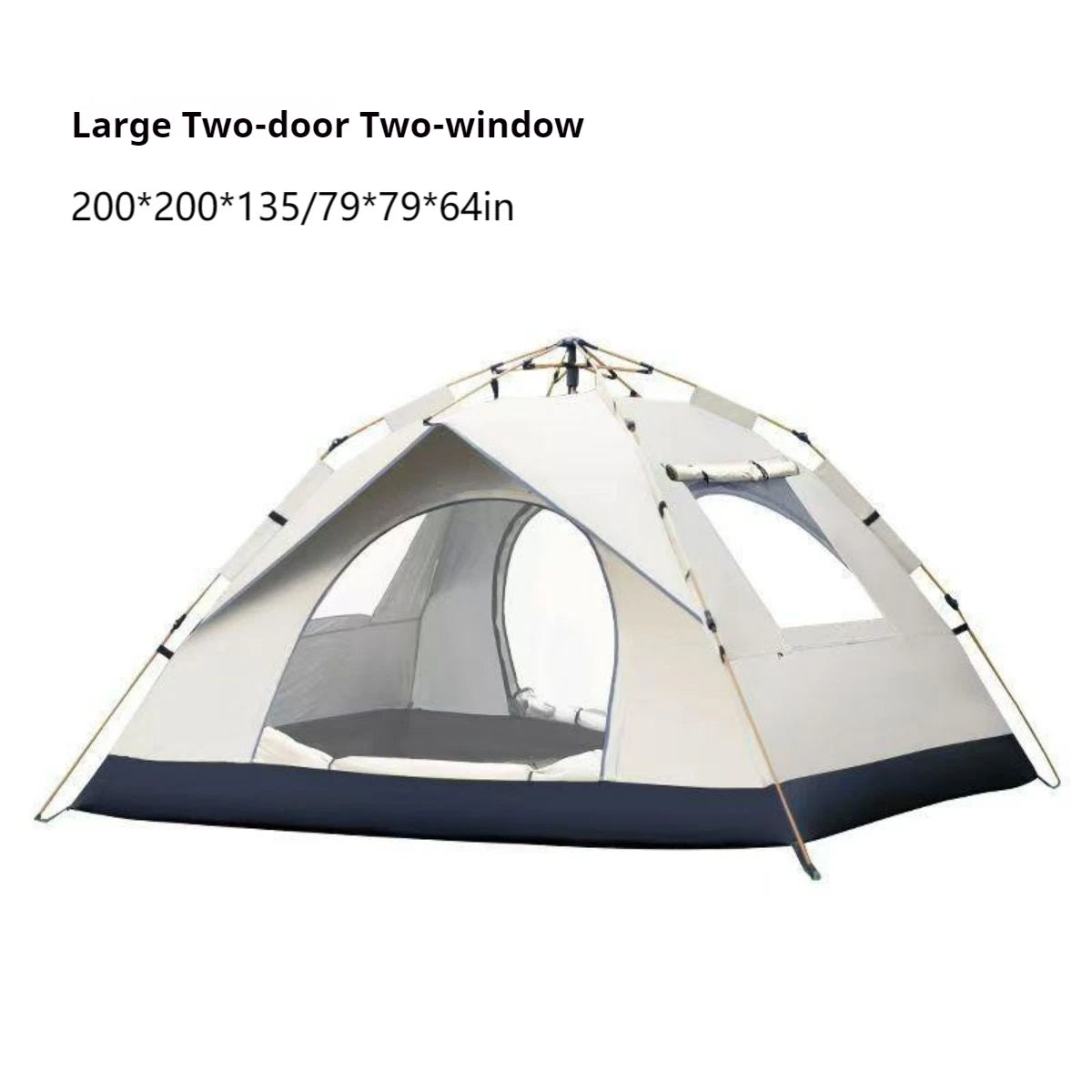 Automatic Quick Opening Outdoor Camping Tent with Two Doors and Two Windows for 3 to 4 Users