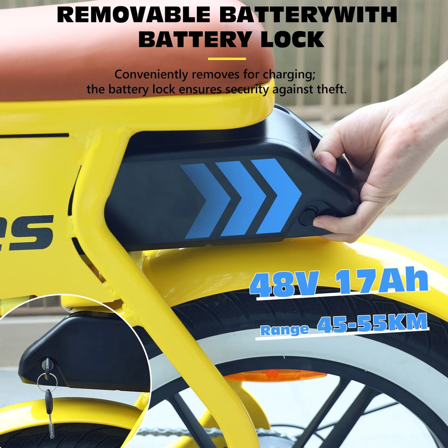 Hidoes C8 Fat Tire Electric Bike 700W 48V 17Ah All Terrain