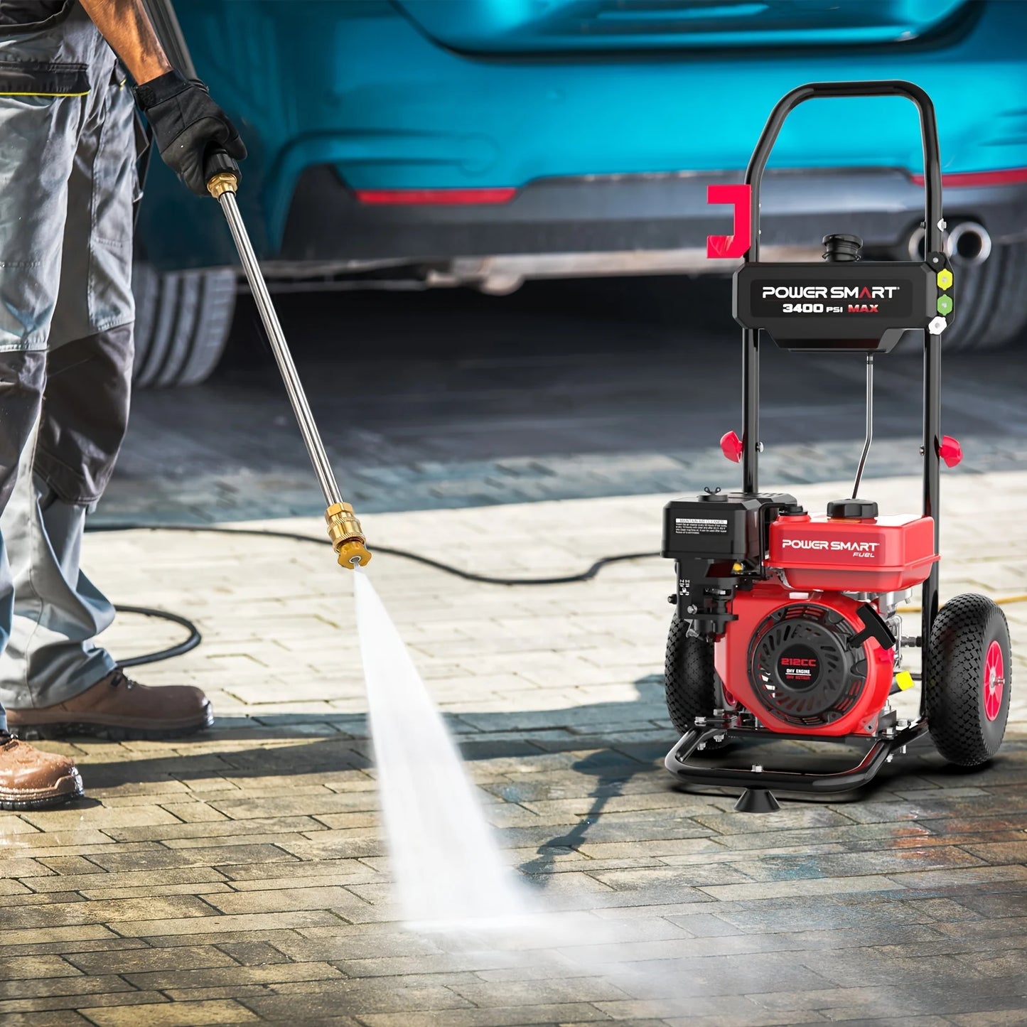 PowerSmart 3400 Psi Gas Pressure Washer 212cc 2.5 Gpm