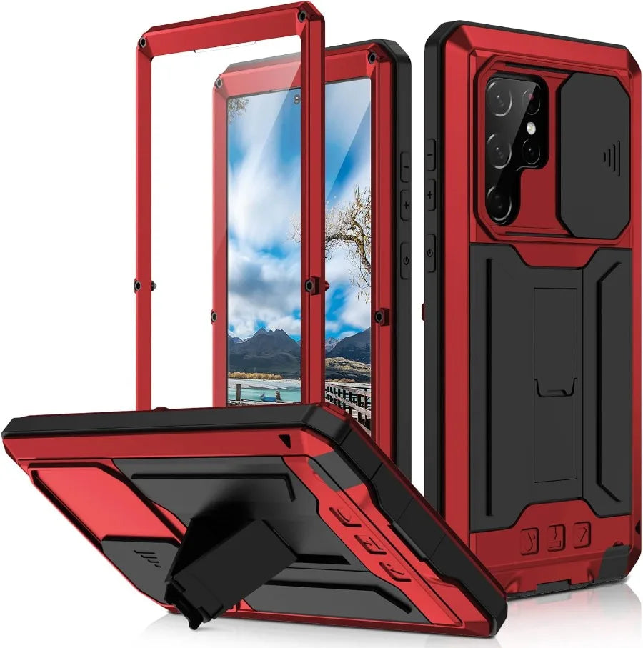 For Samsung S22 Plus S22Ultra Rugged Aluminum Metal Case