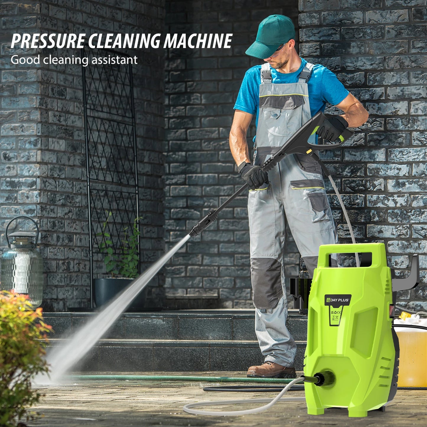 Portable Electric Pressure Washer 1.32GPM Multi Jet Nozzle