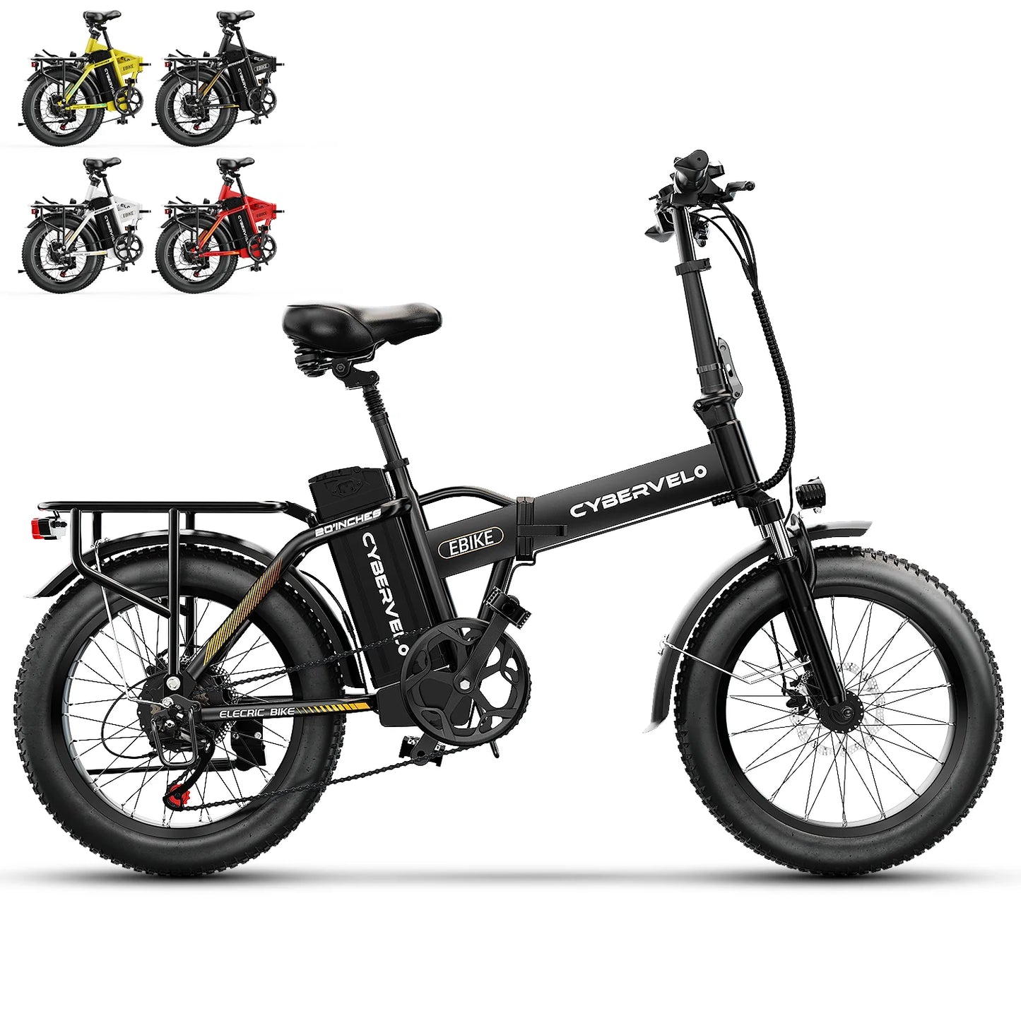 1000W Folding Electric Bike 48V 20Ah 30 MPH 80 Mile Range