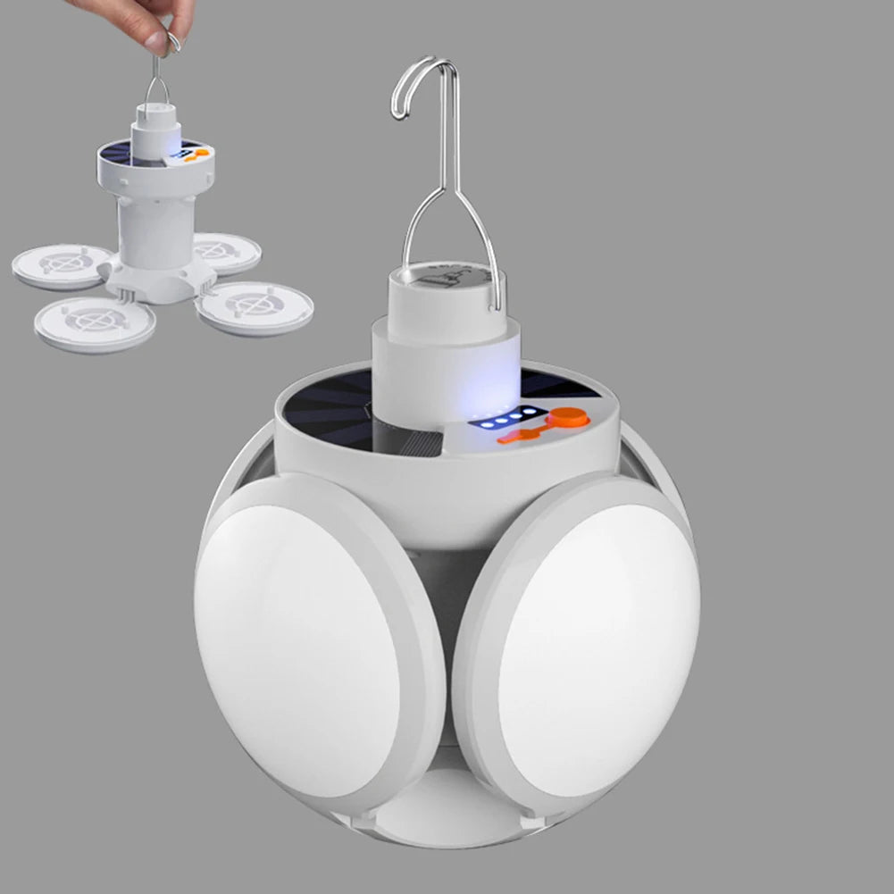 LED Solar Camping Lantern 5 Gear Adjustable Portable Light