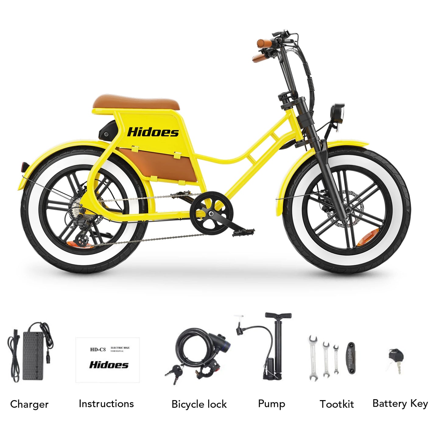 Hidoes C8 Fat Tire Electric Bike 700W 48V 17Ah All Terrain
