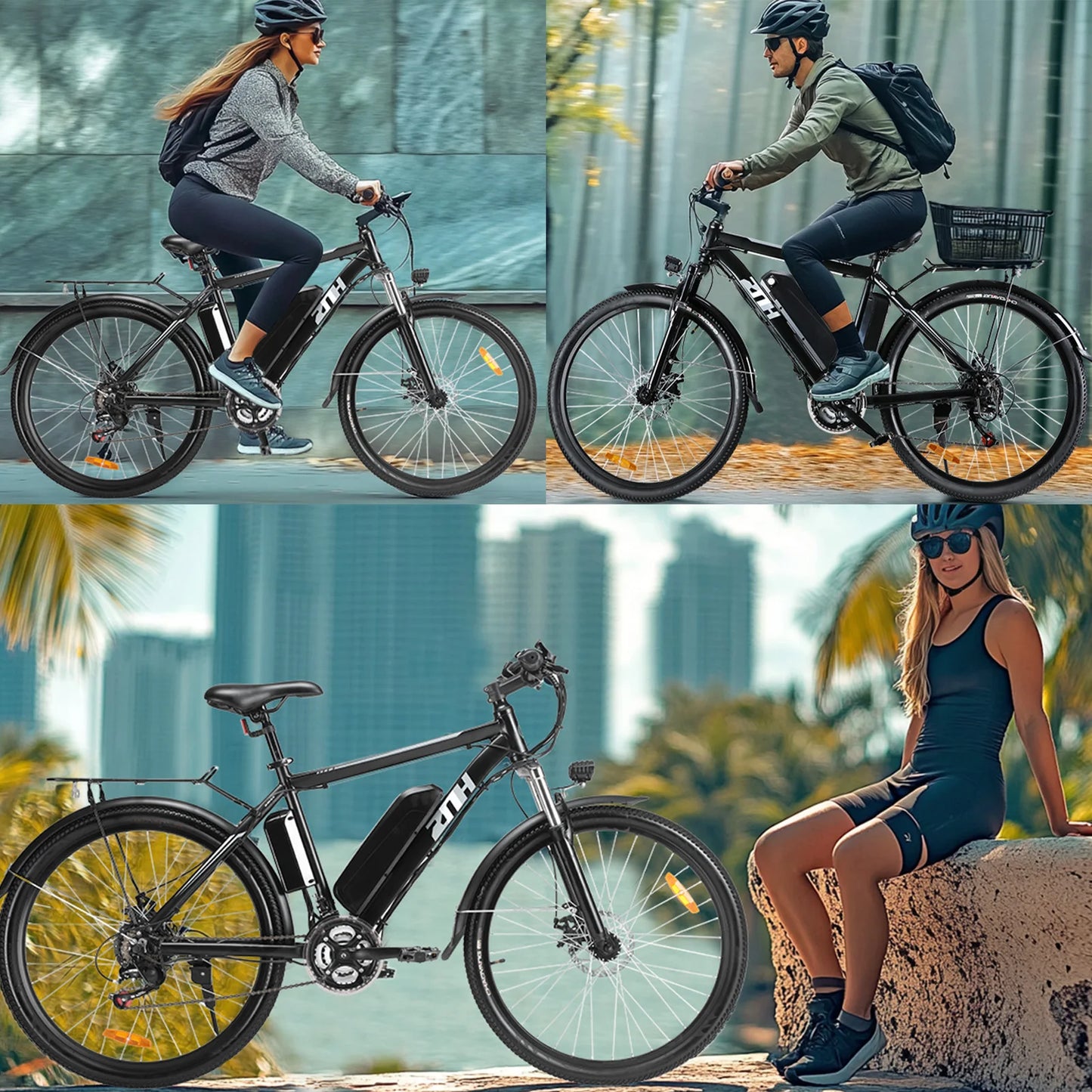 1000W 48V Electric Mountain Bike 26 Inch Removable Battery