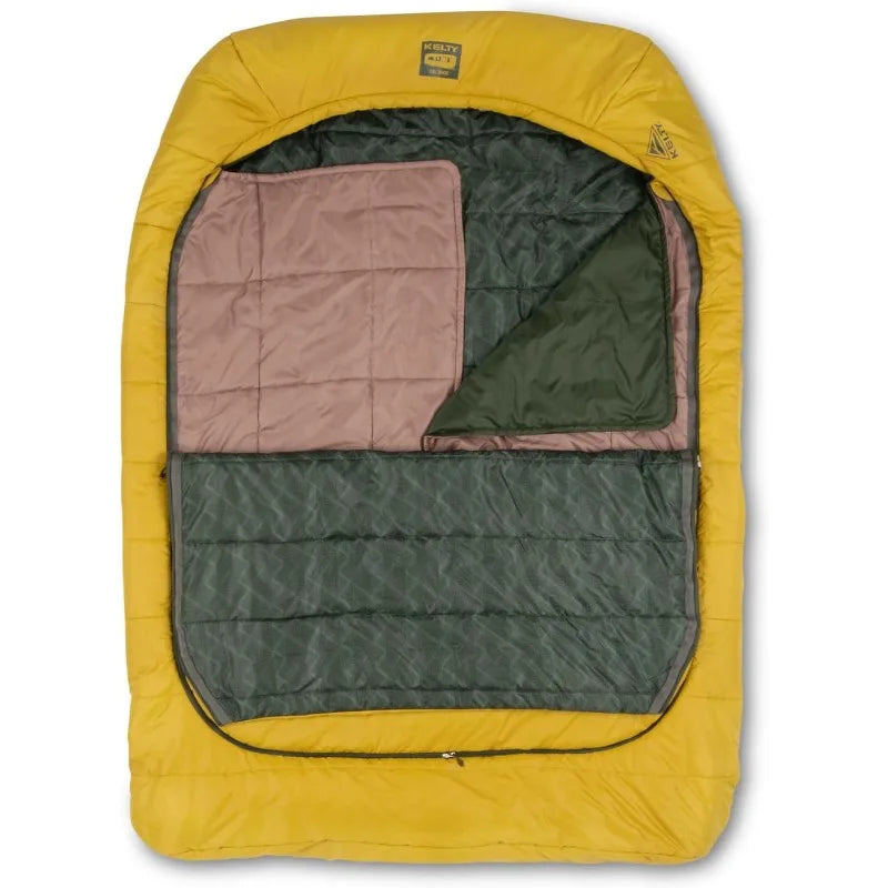 Kelty Tru Comfort Doublewide 20 Degree Sleeping Bag Two Person Synthetic Camping Bag for Couples and Family Adventures