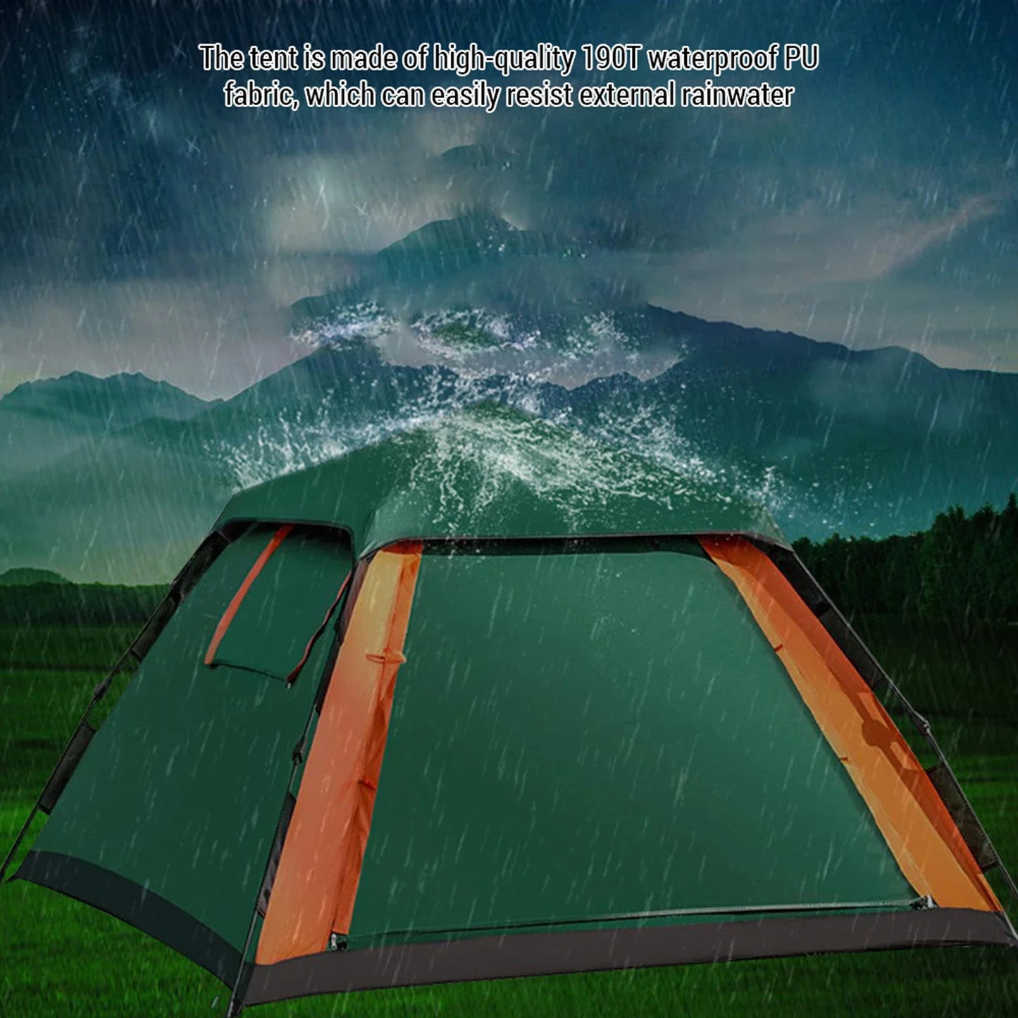 Outdoor Quick Open Waterproof Camping Tent 3 to 4 Person