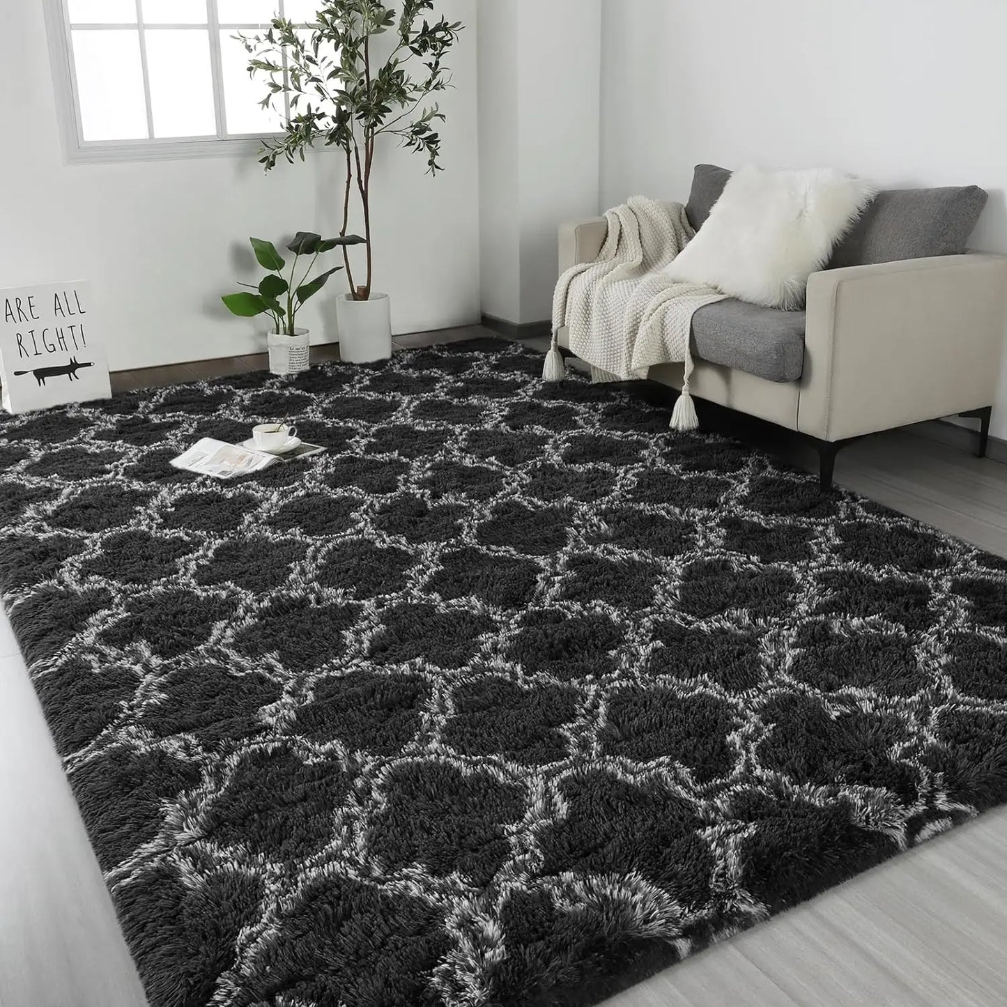 Large Shag Area Rugs Super Soft Plush Fluffy Carpet