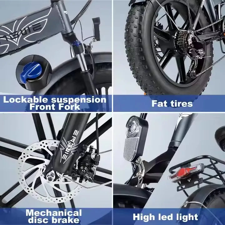 Eu Stock Engwe EP-2 Pro 20 Inch Folding Electric Bike Adult Road Enduro Ebike Affordable Bicycle