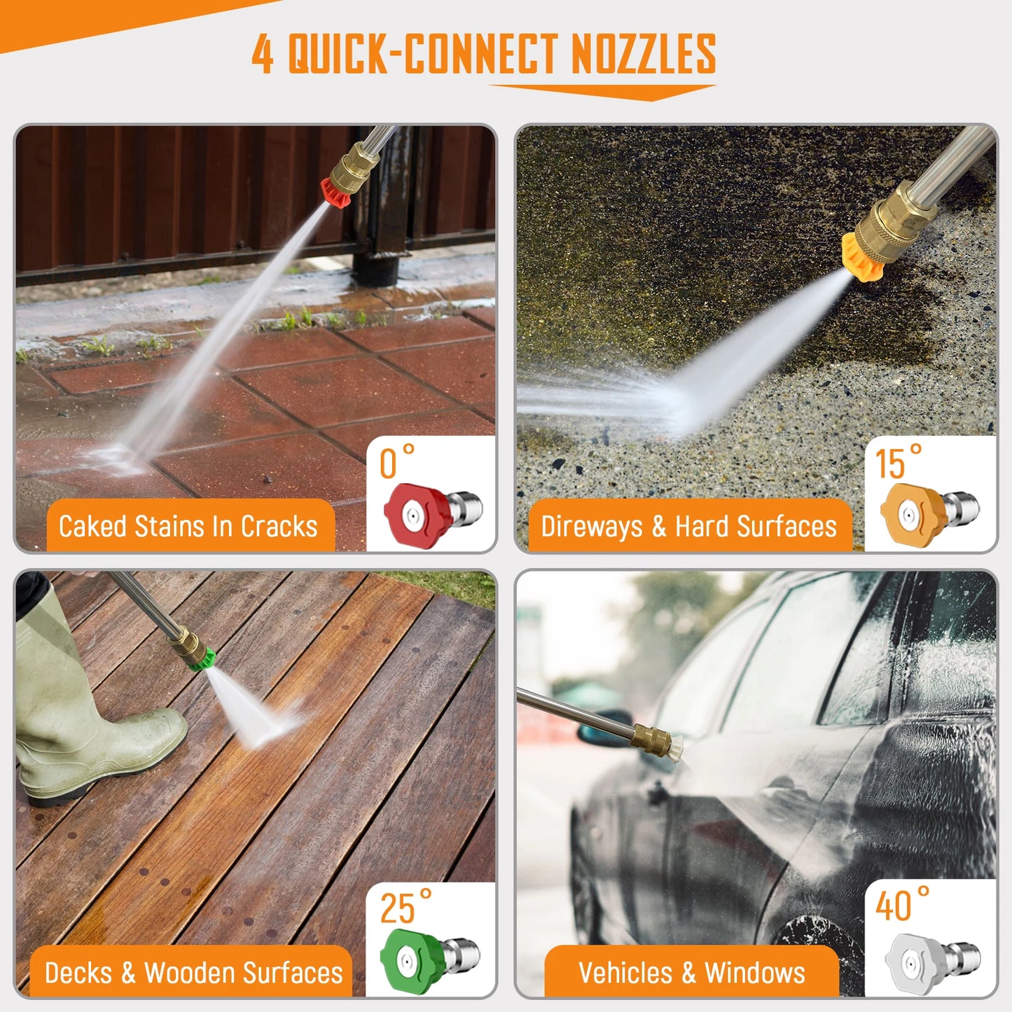 Electric Pressure Washer 5000 PSI Max 3.5 GPM 20Ft Hose