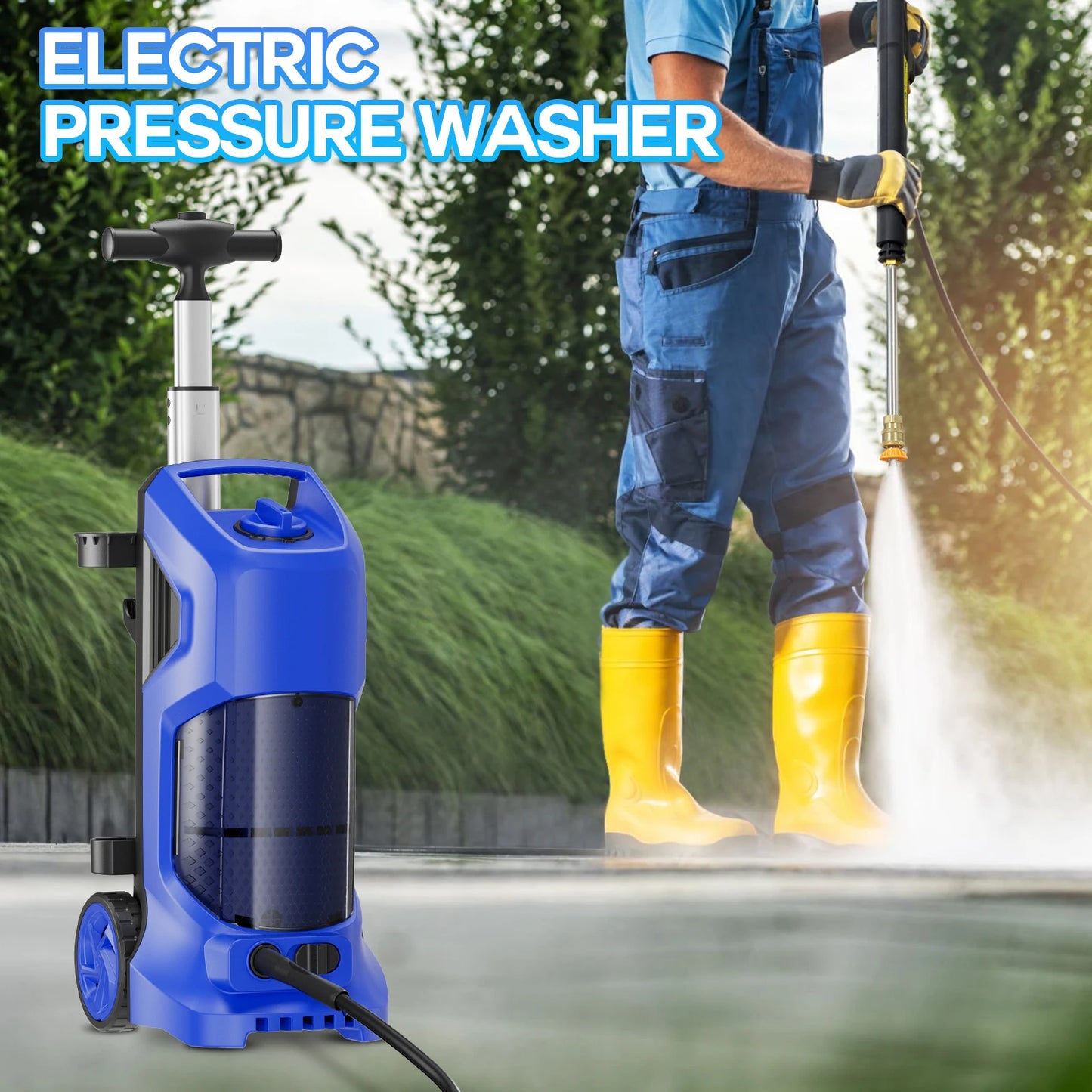 Electric Pressure Washer 4800 PSI 3.0 GPM With 4 Nozzles