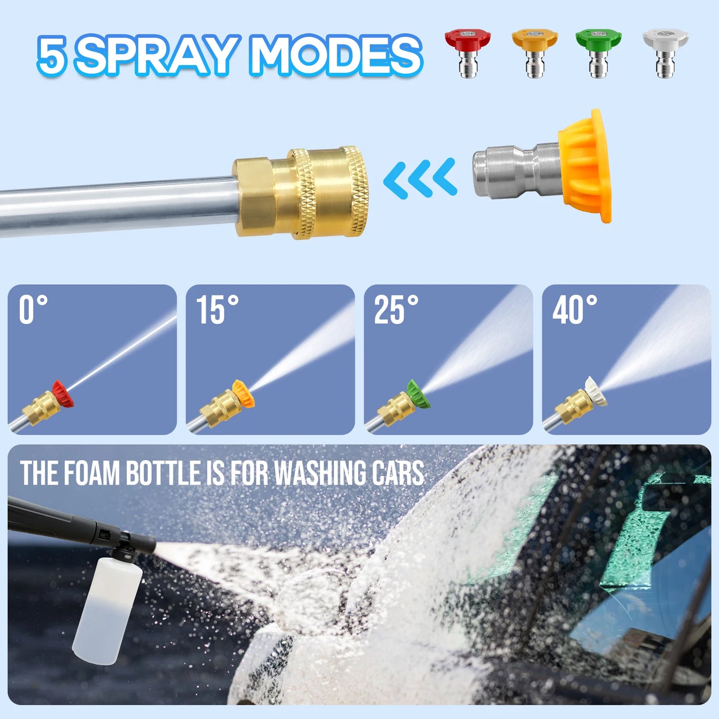 Electric Pressure Washer 4800 PSI 3.0 GPM With 4 Nozzles