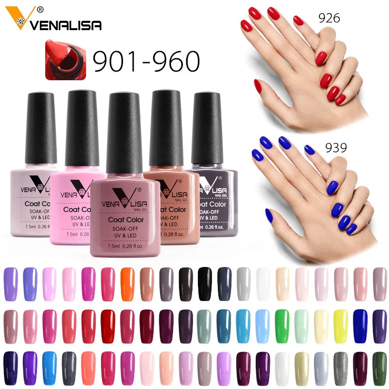 VENALISA VIP Kits 7.5ML Nail Gel Polish 62pcs Gel Set
