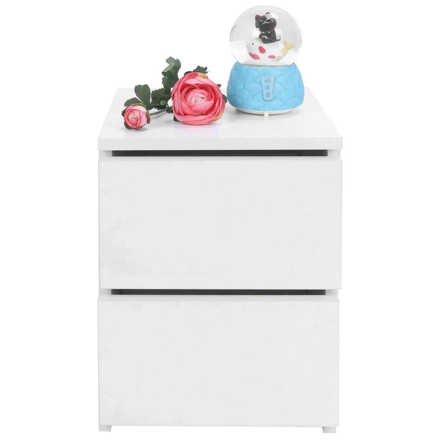 Bedside Table with 2 Drawers Modern Night Stand Table