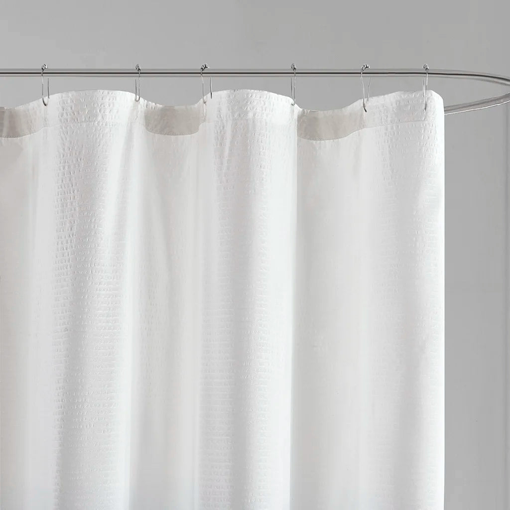 72x72 Ombre Seersucker Shower Curtain Machine Washable