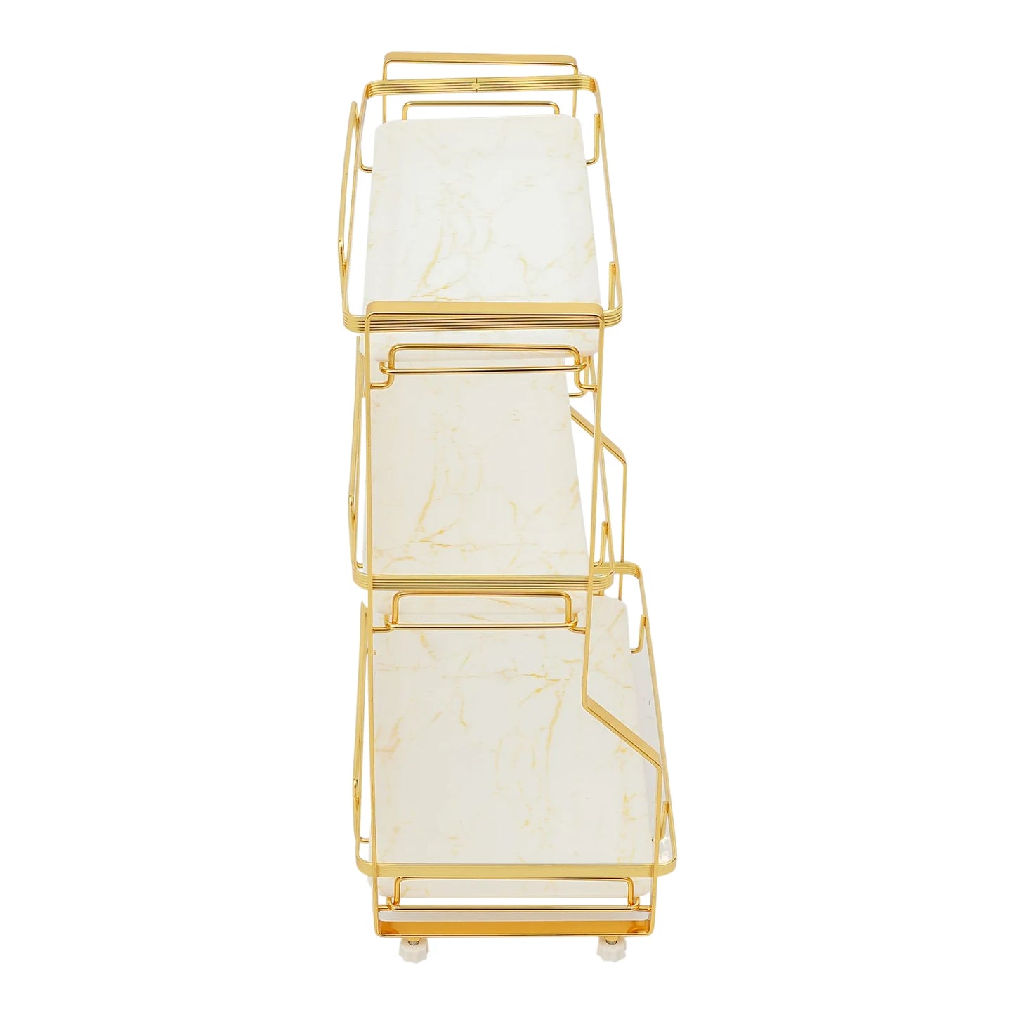 Triple Tier Gold Bathroom Countertop Organizer For Skincare