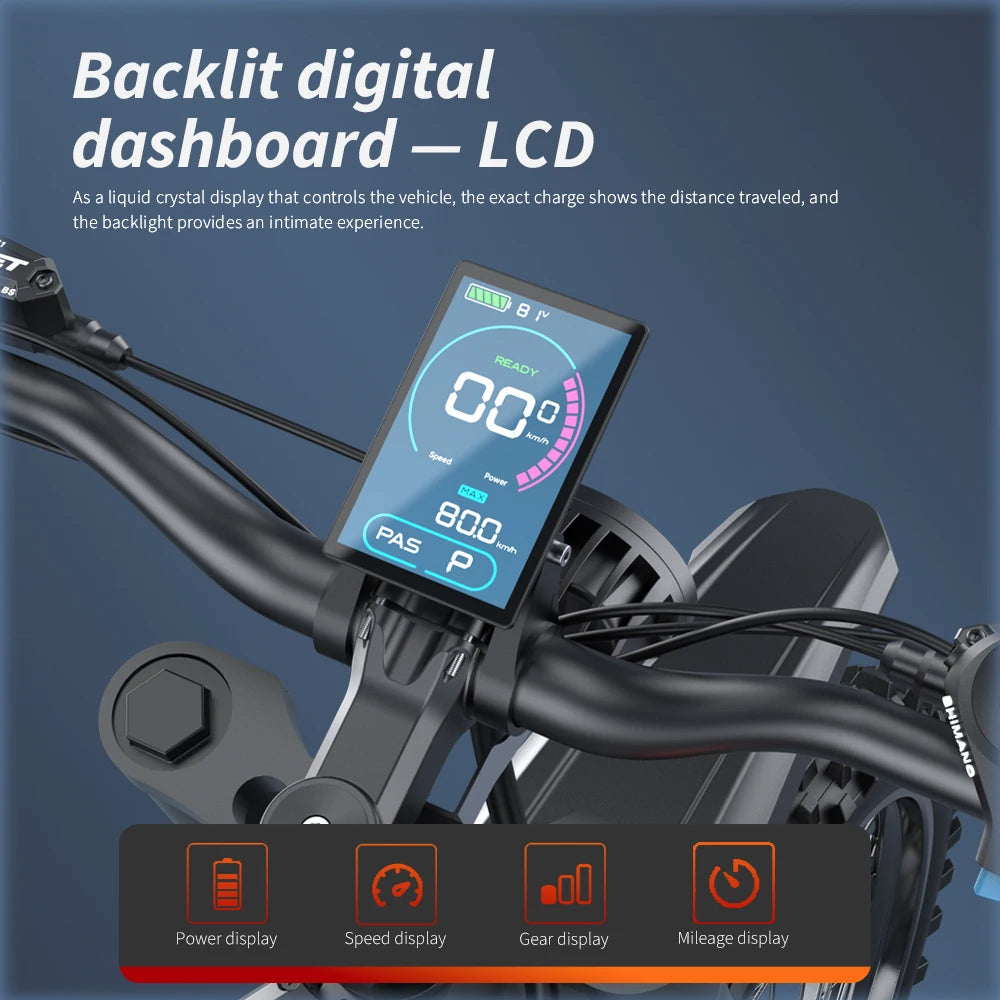 EKXBIKE GTS All Terrain Electric Bike 8000W Peak 72V30Ah