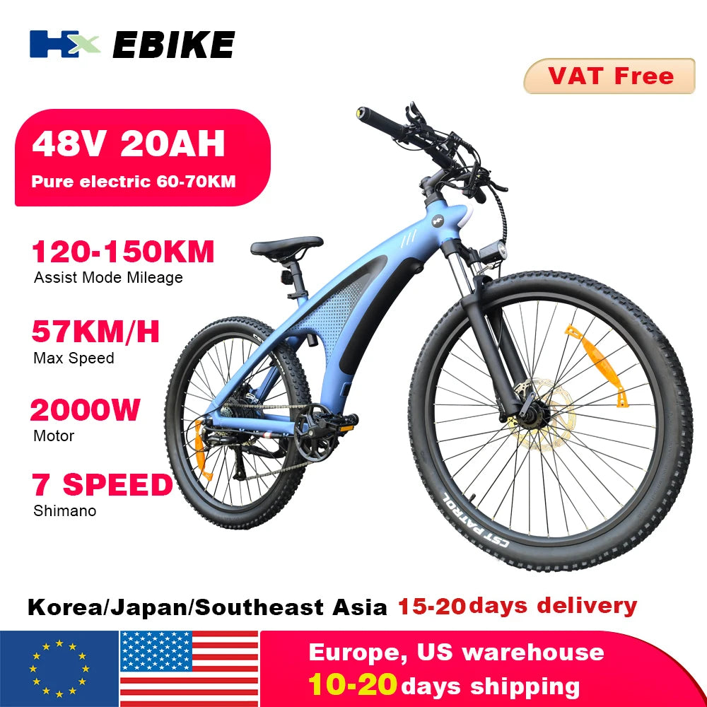 HX Q5 2000W Electric Mountain Bike 48V 20Ah 27.5 Inch