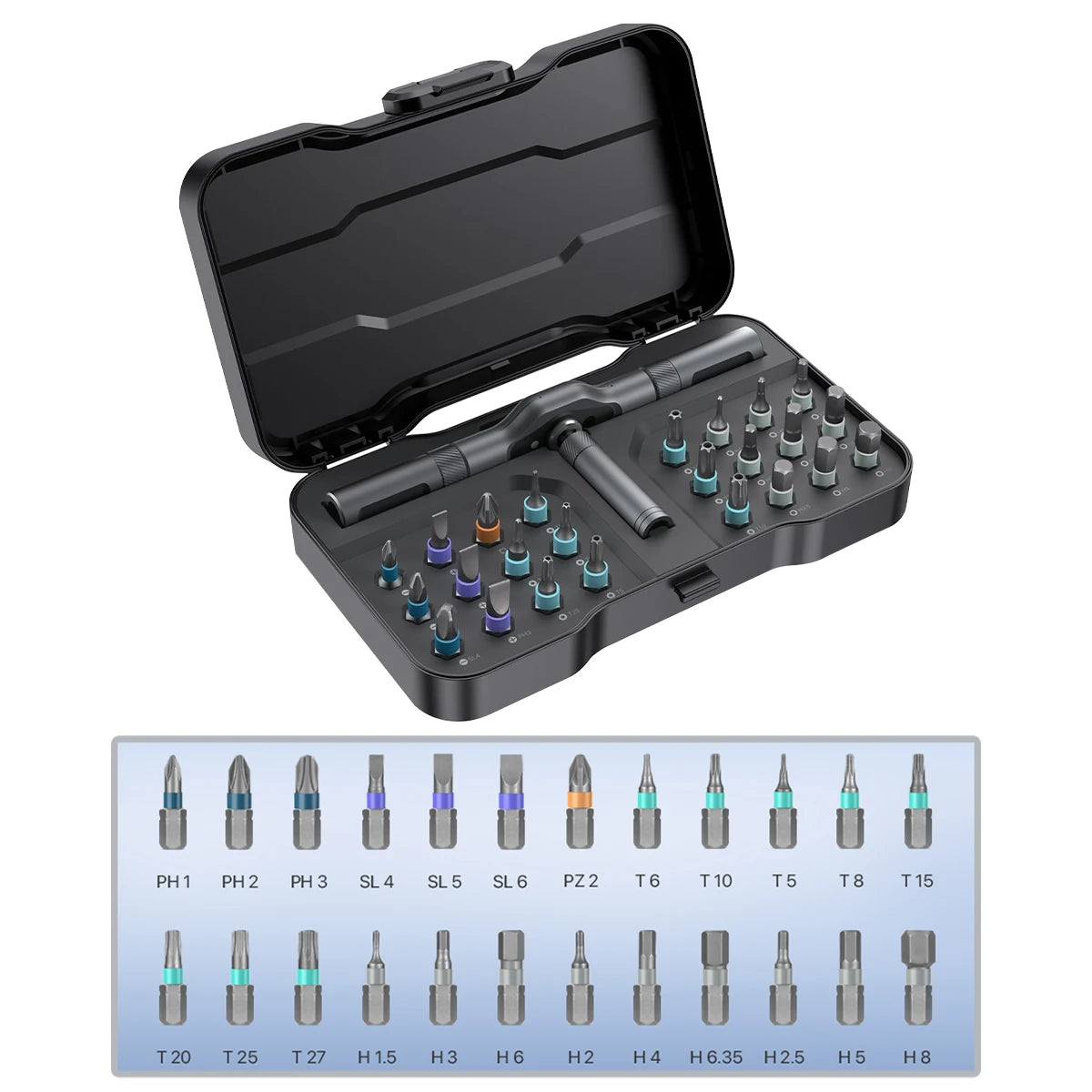 VMAN 24in1 Multi Ratchet Screwdriver Set Magnetic Bits