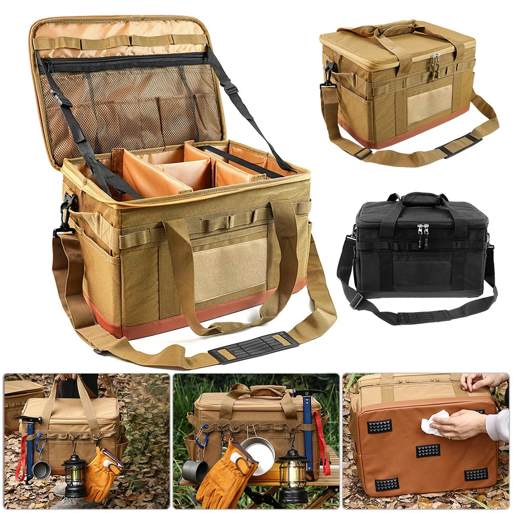 30L Camping Cooking Utensil Organizer Car Trunk Storage Bag