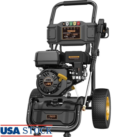 3500 PSI Gas Pressure Washer 2.6 GPM With 30ft Hose Nozzles