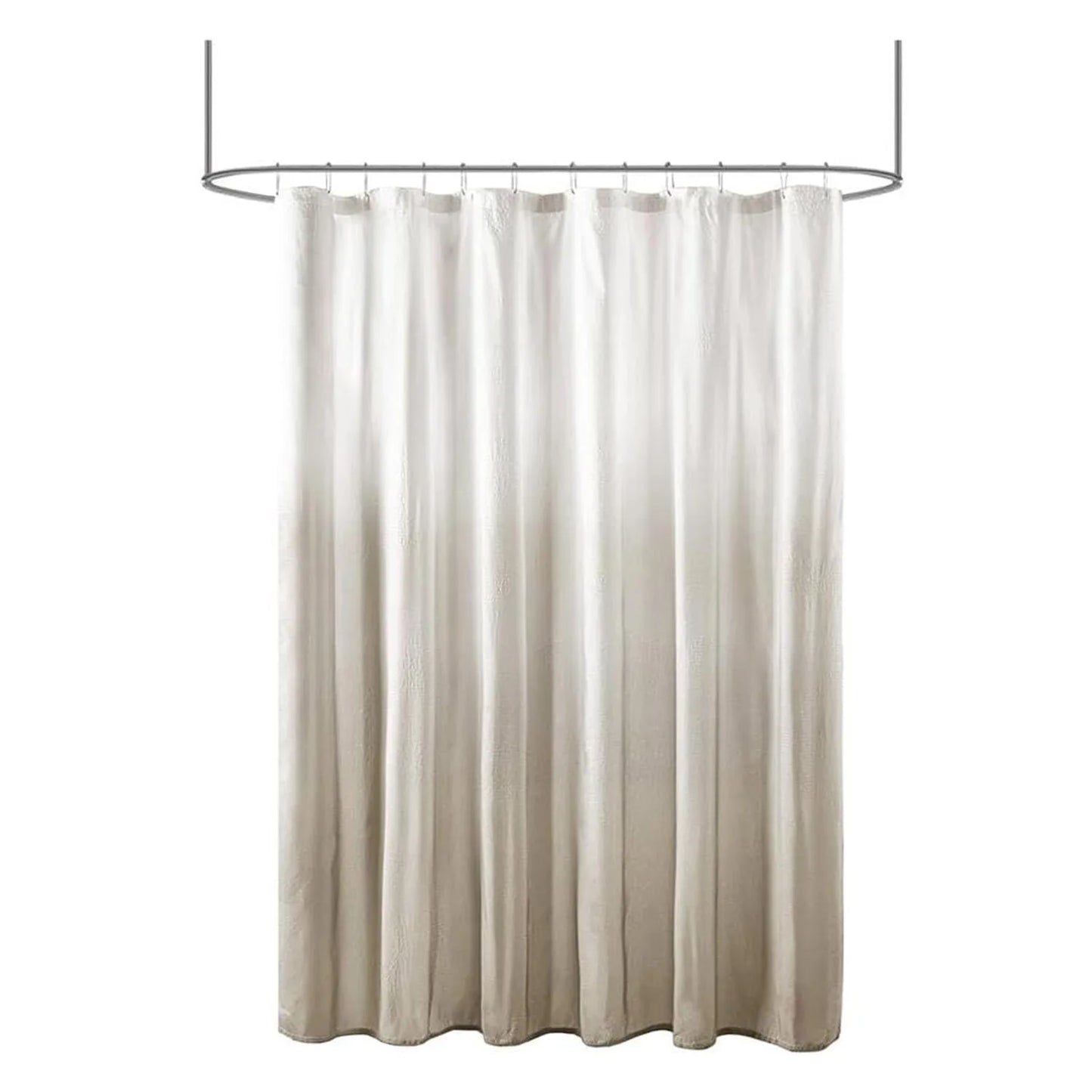 72x72 Ombre Seersucker Shower Curtain Machine Washable
