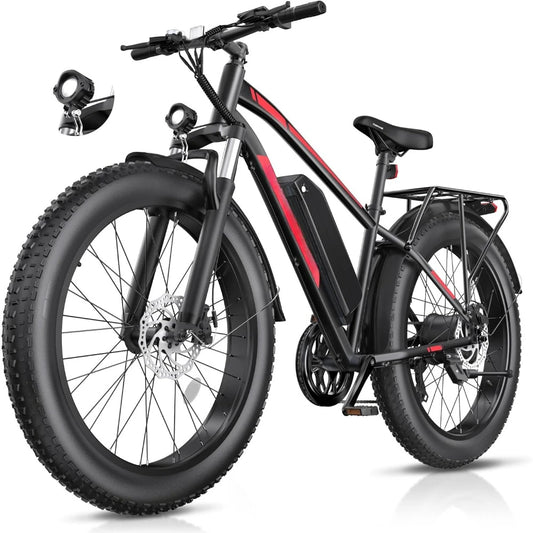 Electric Bike Peak 1000W Ebike 25MPH 60Miles Fat Tire