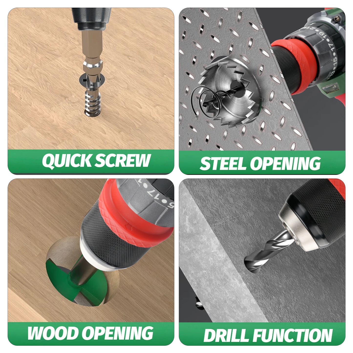 LyUwo 25 3 Brushless Impact Cordless Screwdriver Drill LED