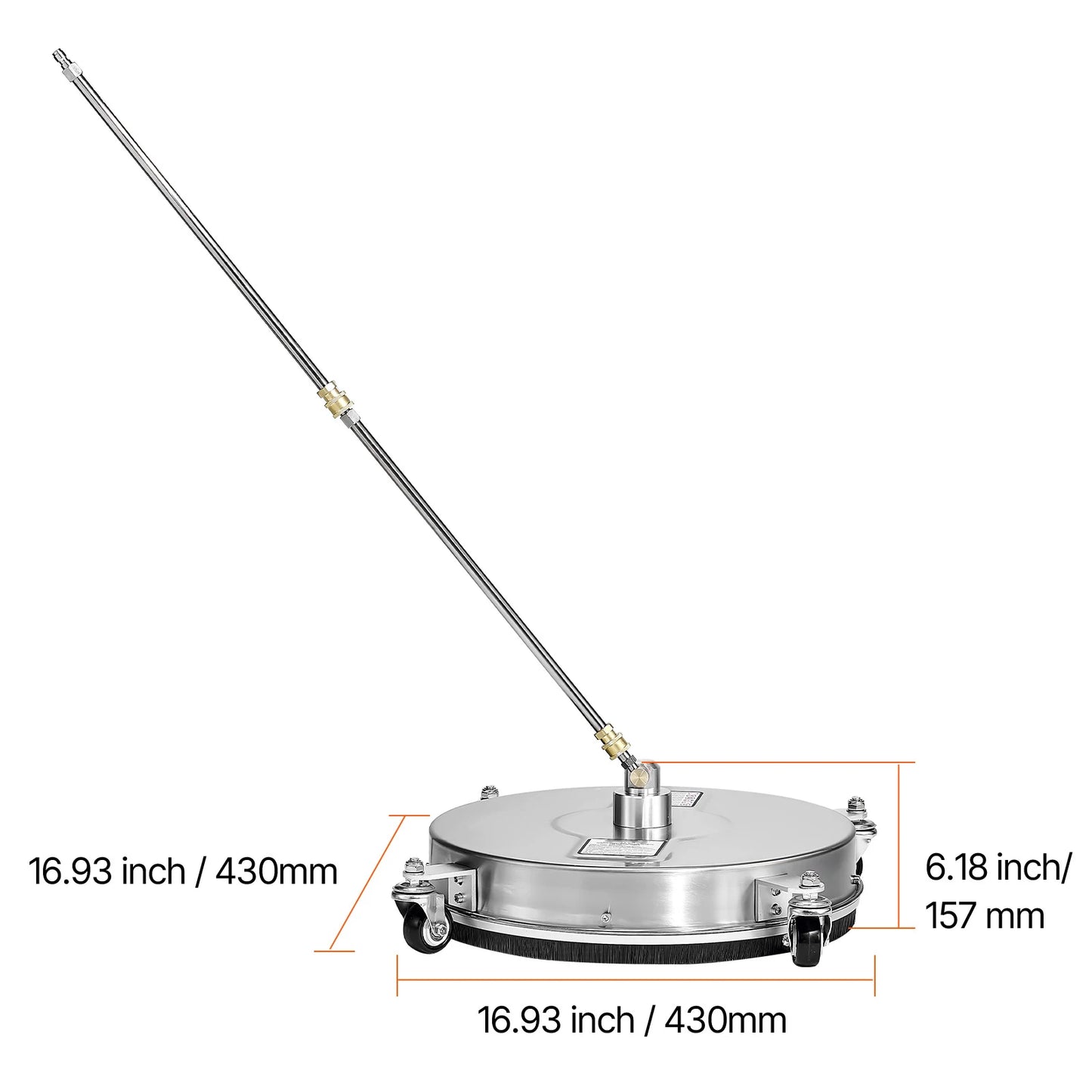 SucceBuy Pressure Washer Surface Cleaner Concrete 4 Wheels