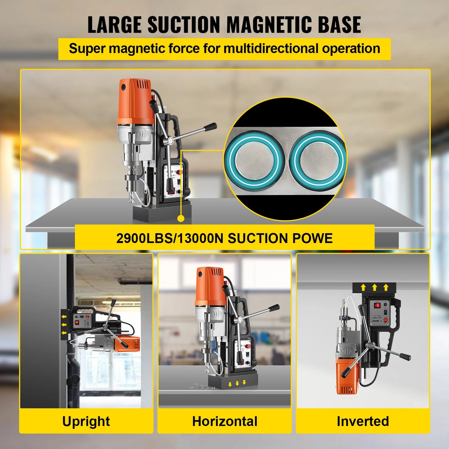 SucceBuy MD50 Magnetic Drill Press Kit 1680W Magnet 50mm