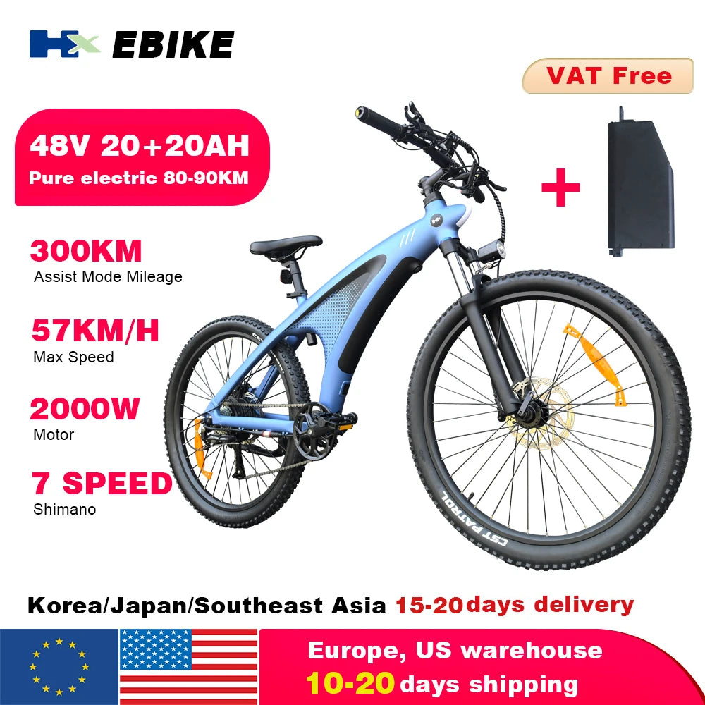 HX Q5 2000W Electric Mountain Bike 48V 20Ah 27.5 Inch