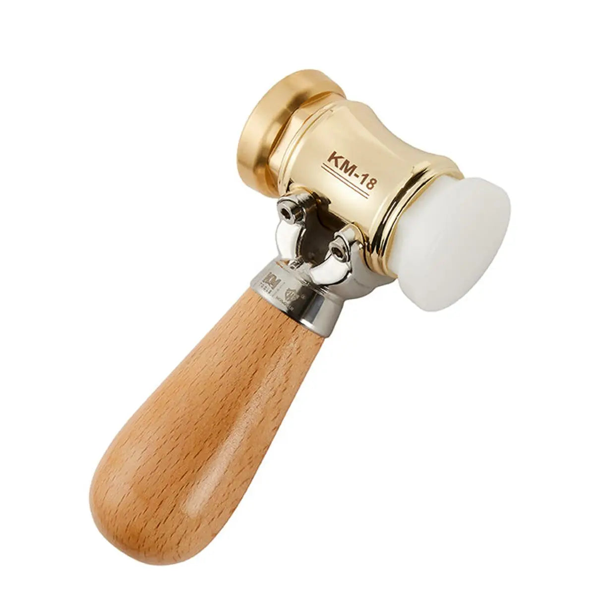 KM-18 Woodworking Brass Chisel Mallet With Interchangeable Heads Punch Hammer Metal Forming Tool for DIY Crafts Art by HONGDUI