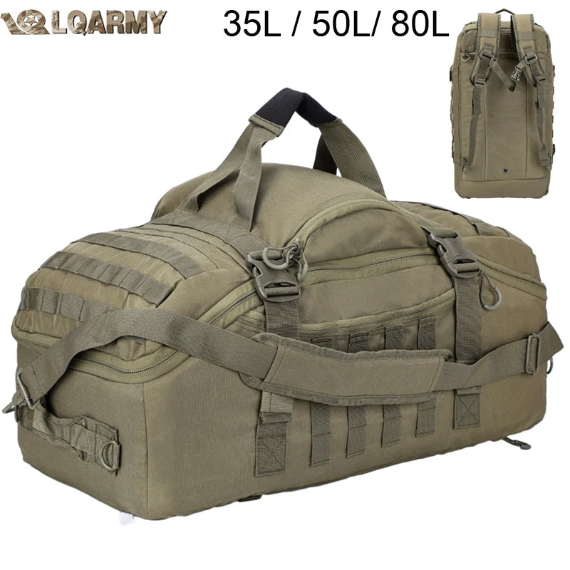 LQARMY 35L 50L 80L Outdoor MOLLE Tactical Backpack Bag