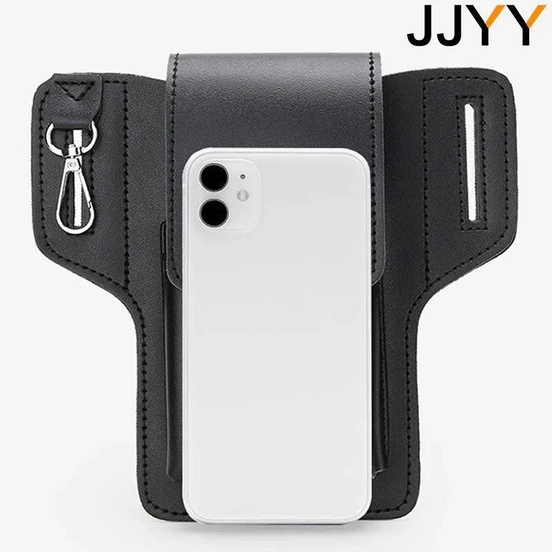 Men Leather Vintage Pack Waist Bag Belt Clip Phone Holster