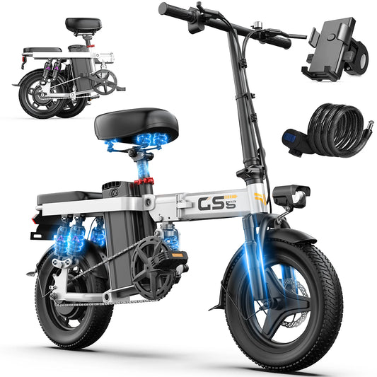 Folding Electric Bike for Adults and Teens 750W Peak Motor 20 Plus MPH 35 Miles Commuter Ebike with 48V 15AH Removable Battery