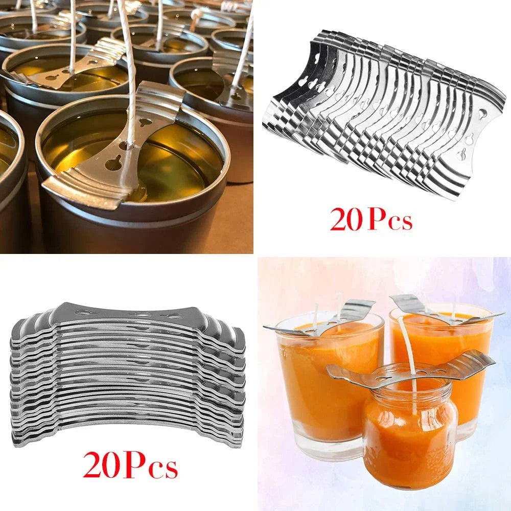 Kitchen Accessories Metal Candle Wicks Holder Centering Device Making Kit Wax Candle Mold Supplies
