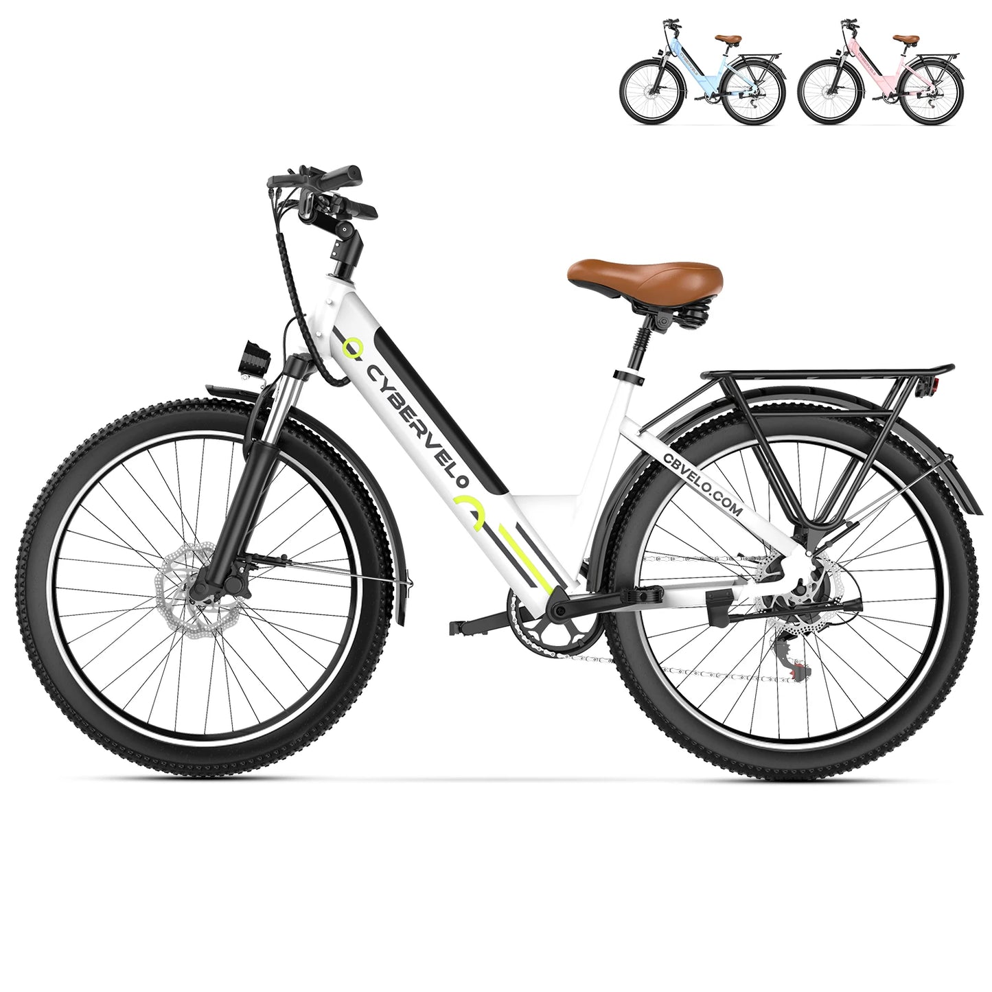 26 Inch Electric Bike With 7 Speed Removable Battery