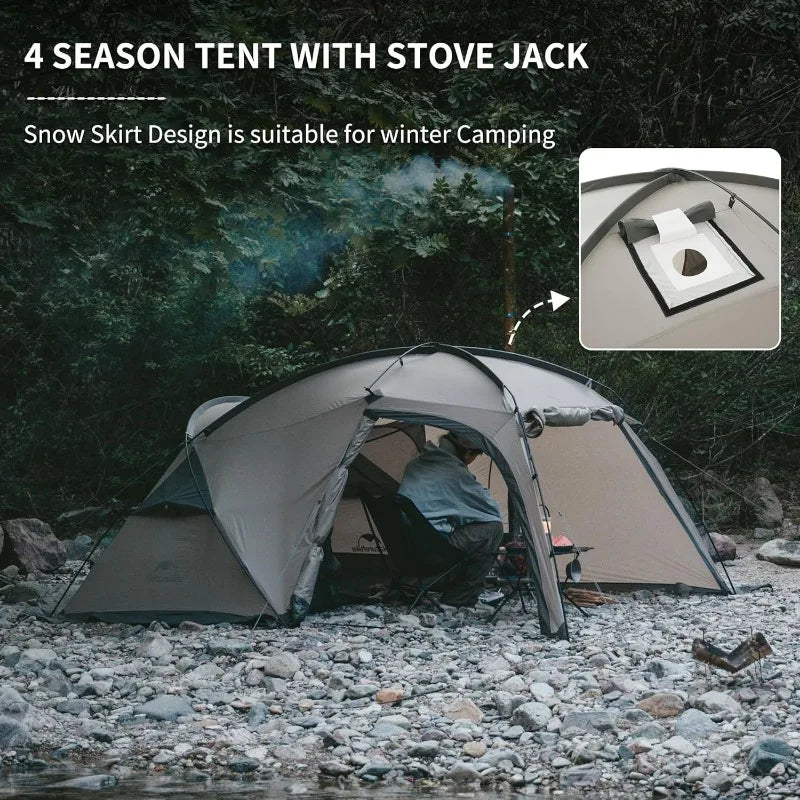 Naturehike Massif Hot Tent With Stove Jack 4 Season Camping