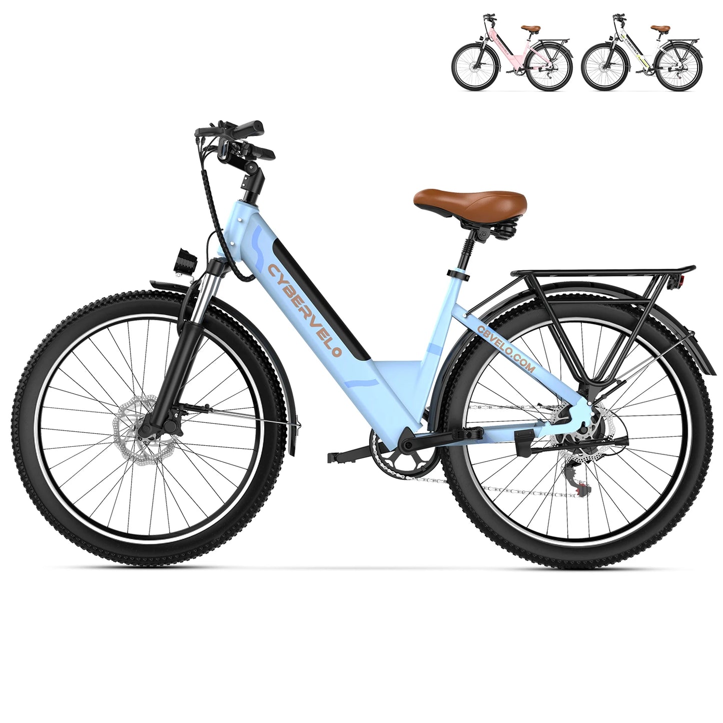 26 Inch Electric Bike With 7 Speed Removable Battery